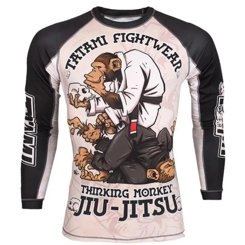 Tatami - Thinker Monkey -  Long Sleeve BJJ Compression Shirt / Rash Guard