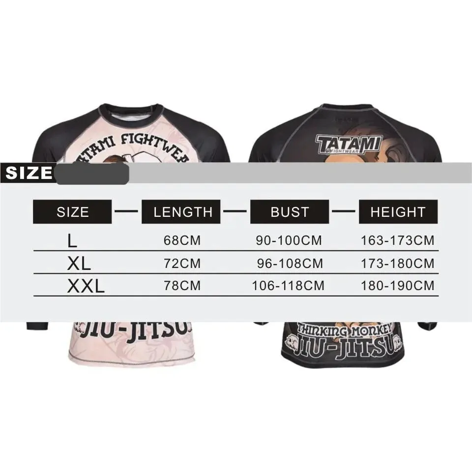 Tatami - Thinker Monkey -  Long Sleeve BJJ Compression Shirt / Rash Guard