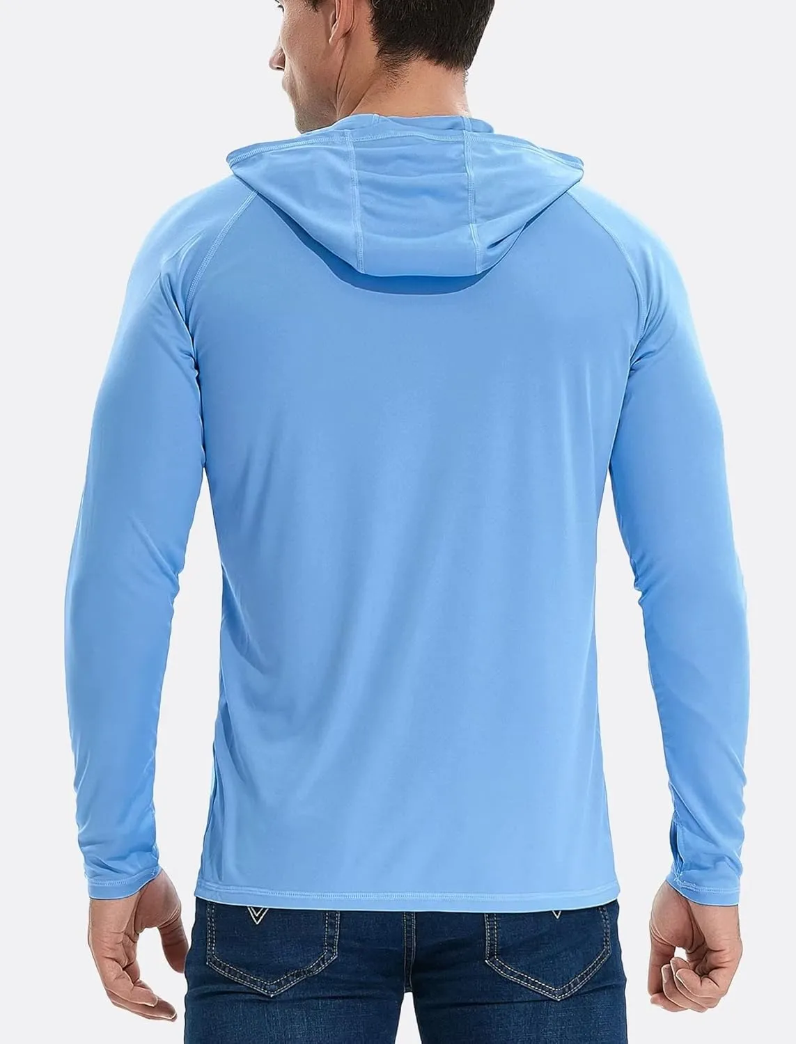 TELALEO 3/2 Pack Men's UPF 50  Sun Protection Lightweight Hoodie Performance Long Sleeve SPF UV Shirt for Fishing Running