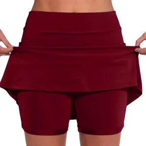 Tennis Skirts for Women with Shorts Pockets Athletic Golf Skorts Workout Running Layered Casual Mini Skater Skorts