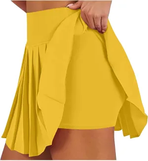 Tennis Skorts for Women with Pockets Athletic Skirt Golf Skirts for Tummy Control Lightweight Summer Skorts Skirt