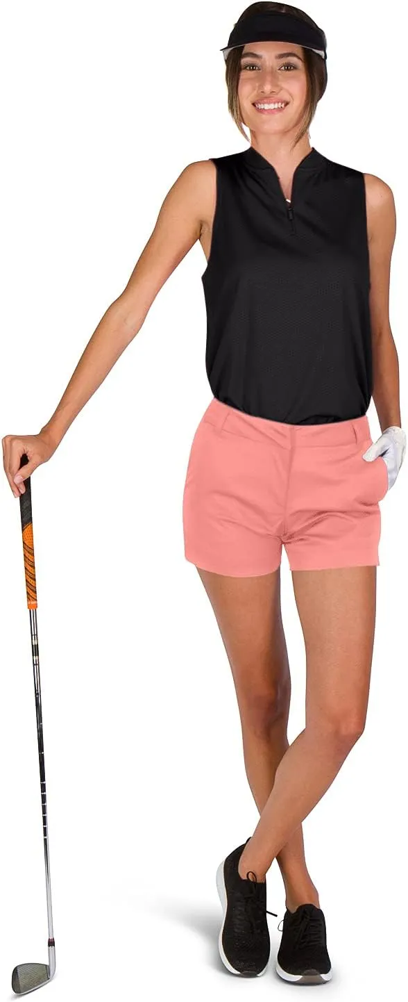 Three Sixty Six Womens Golf Shorts 4  Inch Inseam - Quick Dry Active Shorts with Pockets, Athletic and Breathable