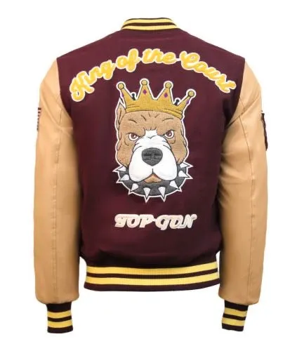 TOP GUN- King Wool-PU Jacket-Burg-TGJ1939
