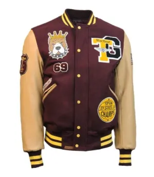 TOP GUN- King Wool-PU Jacket-Burg-TGJ1939