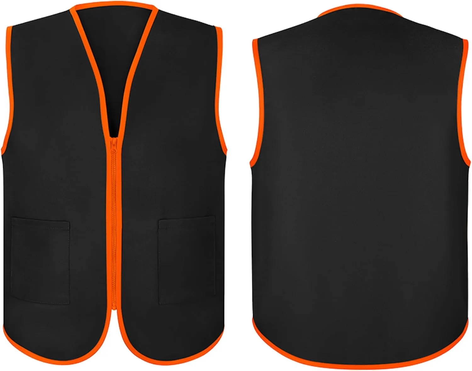 TopTie Supermarket Apron Zipper Vest For Clerk Uniform Vest 5 Packs