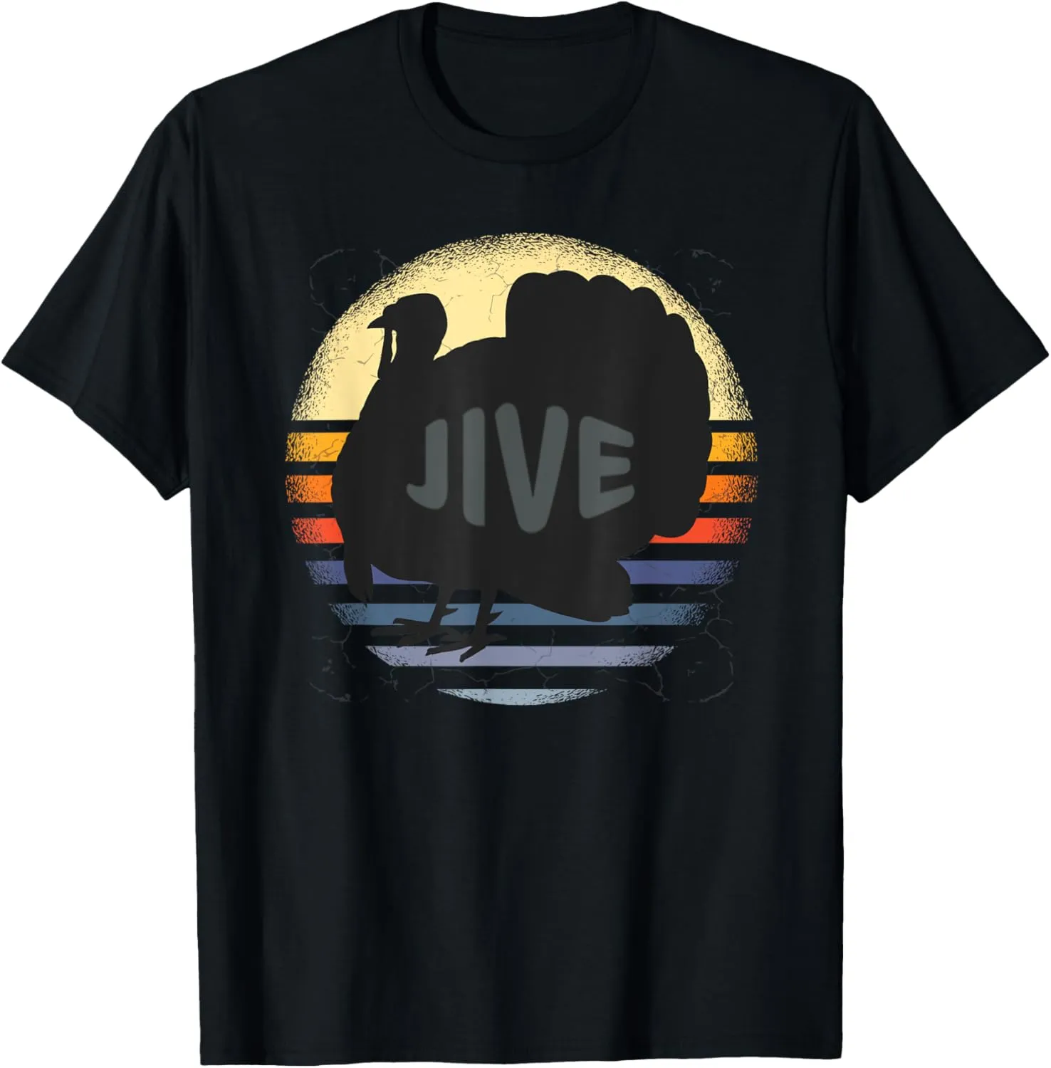 Turkey Jive Funny 1970s Culture Retro Vintage Sunset T-Shirt