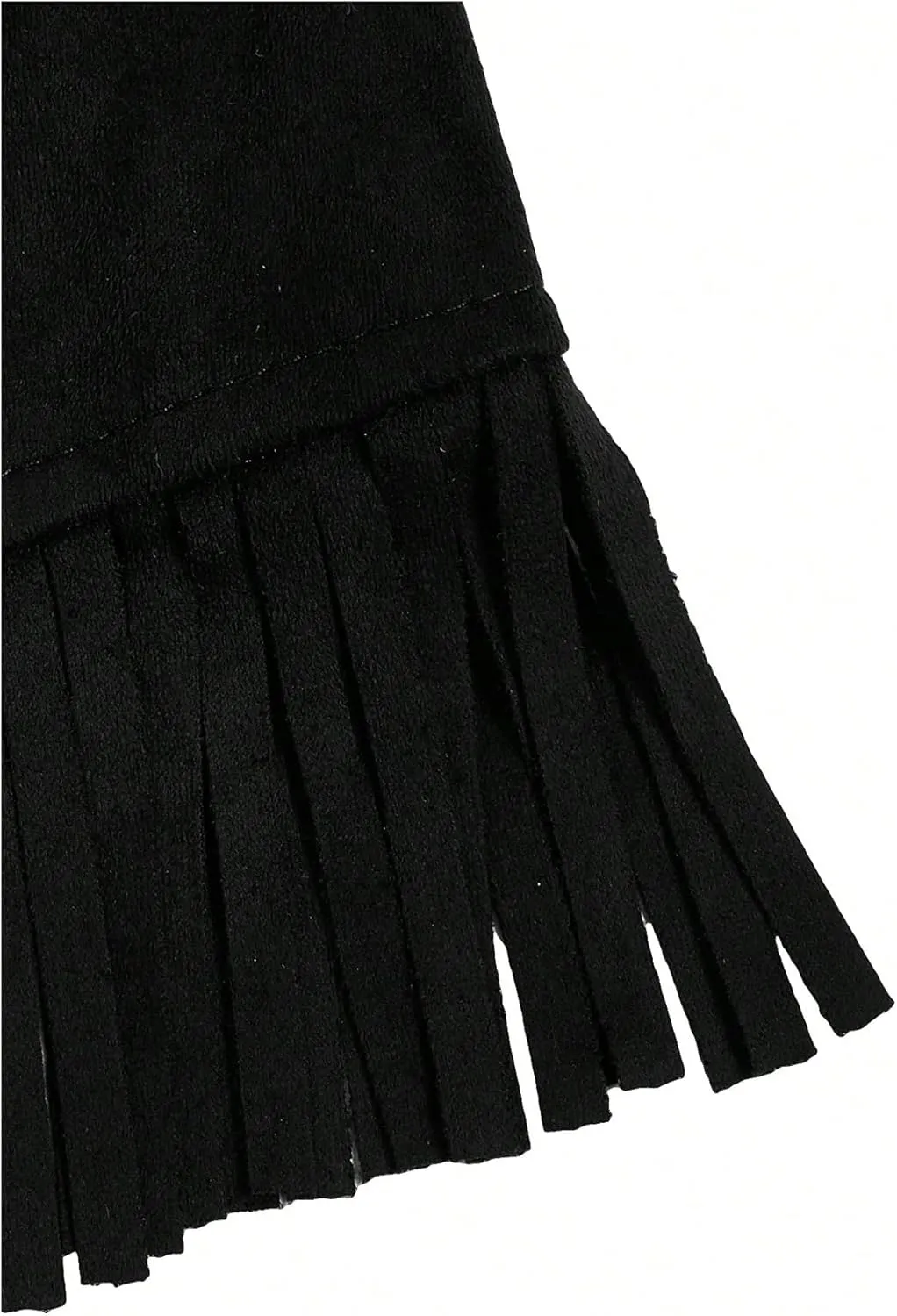 Verdusa Girl's Faux Suede Tassel Vest 70s Hippie Cardigan Cowgirl Fringe Jacket
