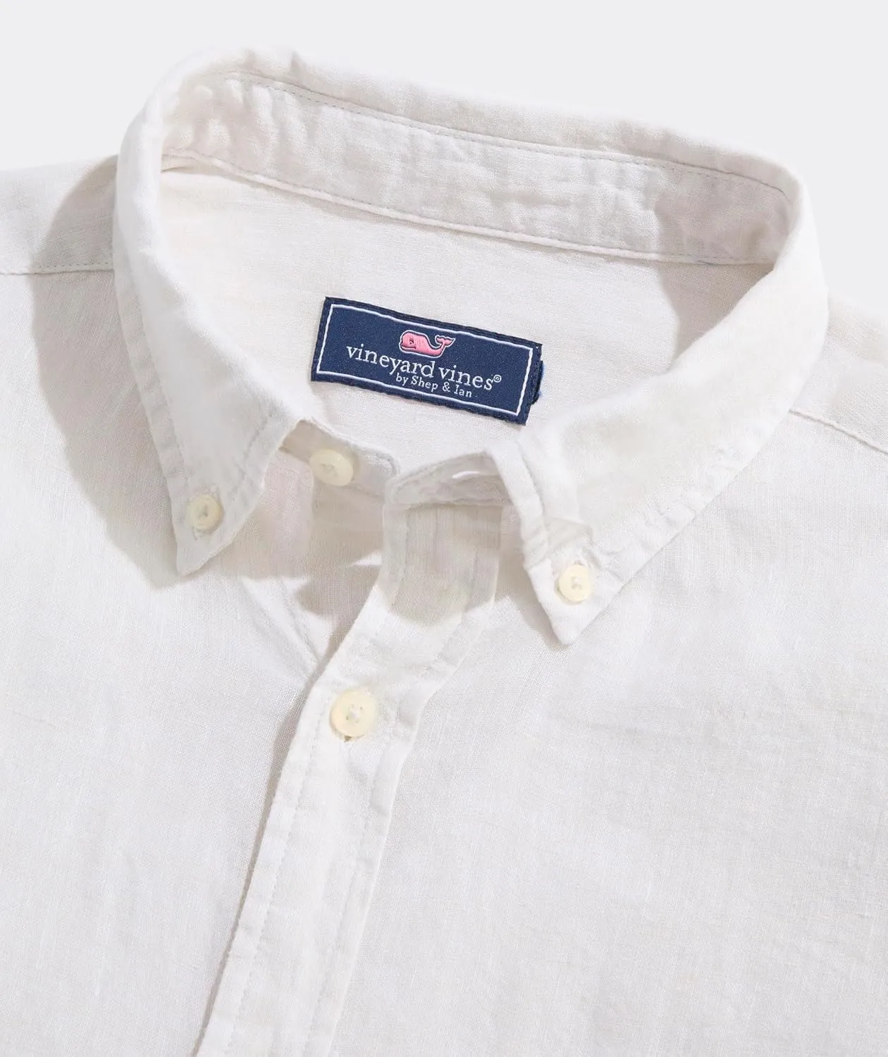 vineyard vines Men's Linen Surfside Solid Shirt