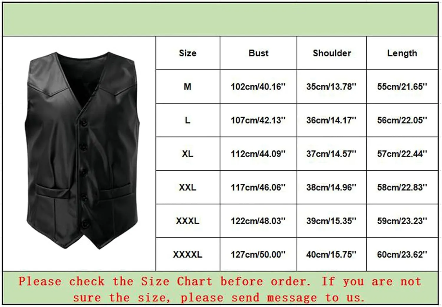 Vintage Leather Vest for Men Slim Fit V Neck Button Down Waistcoat Western Cowboy Vest Retro Sleeveless Jacket Brown