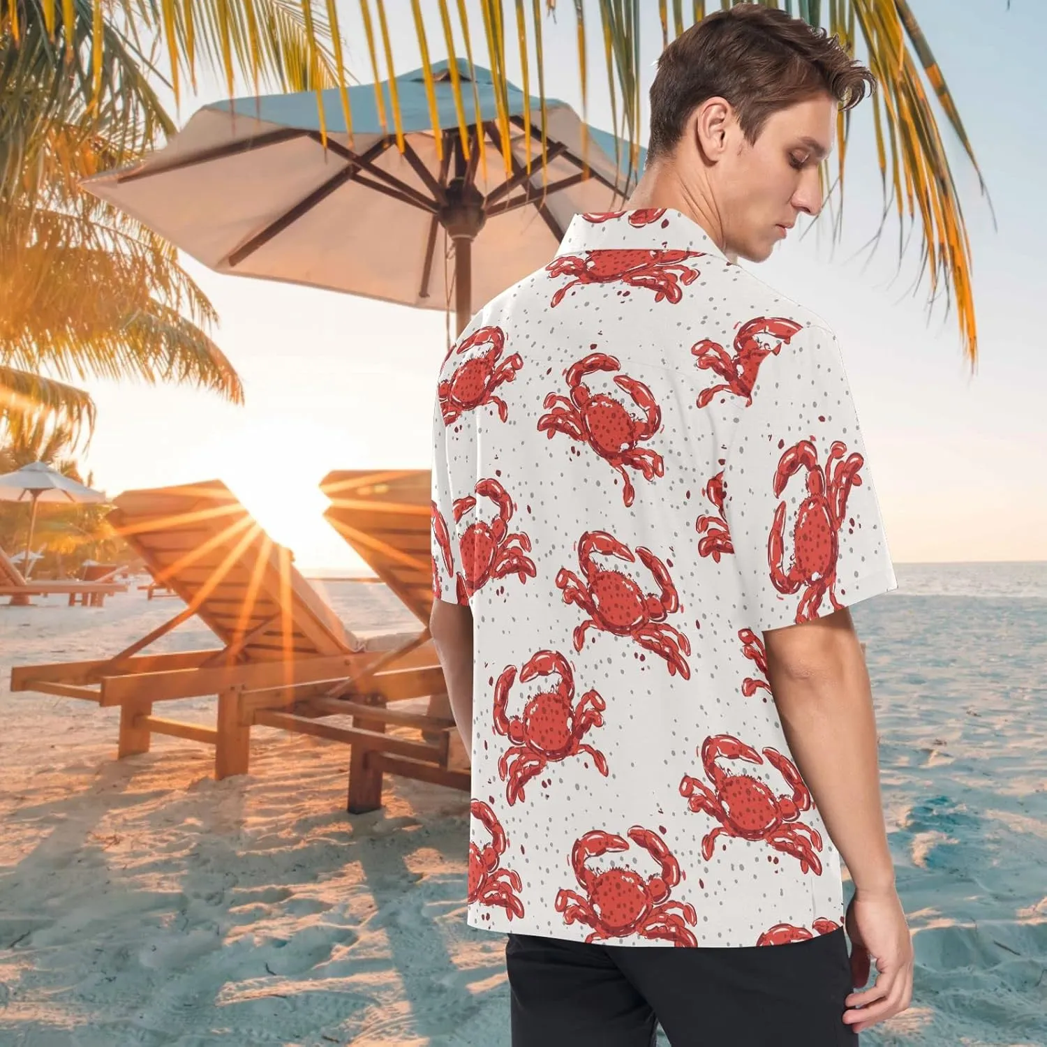 visesunny Novelty Hawaiian Shirts for Men Short Sleeve Aloha Beach Shirt Stylish Tropical Summer Casual Button Down Shirts