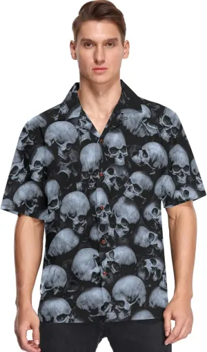 visesunny Stylish Men's Seasonal Hawaiian Casual Button Down Short Sleeve Shirt