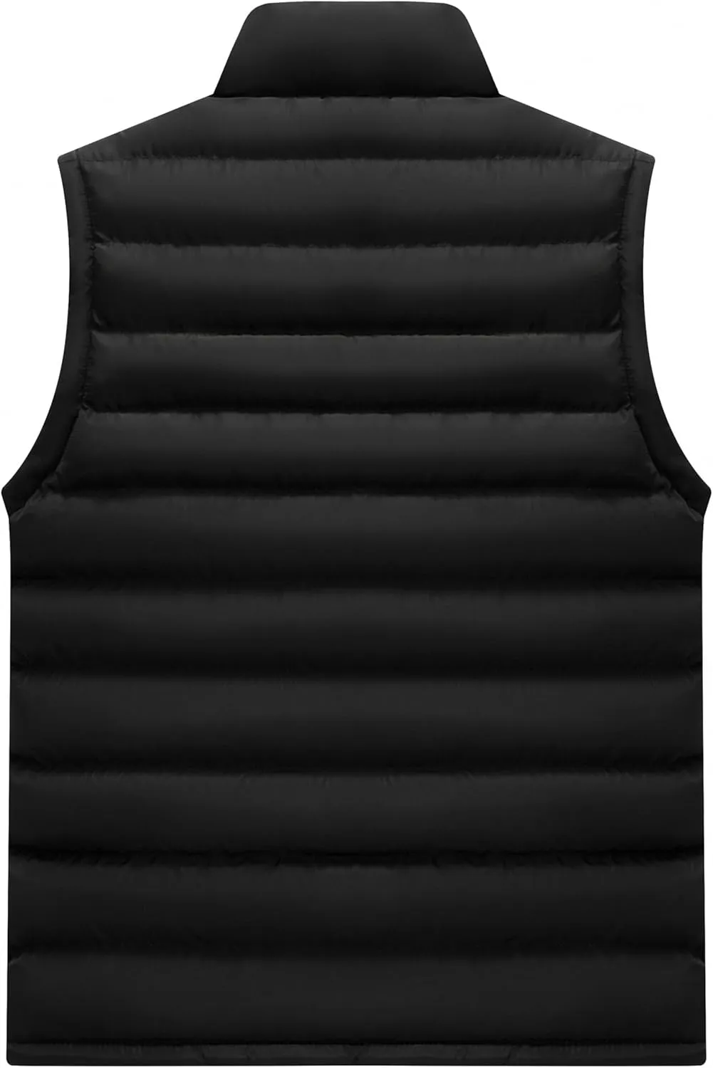 VtuAOL Men's Puffer Vest Outdoor Hooded Padded Vest Softshell Outerwear Vest for Travel Hiking