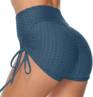 Women High Waisted Yoga Shorts Sports Ruched Butt Lifting Workout Running Hot Leggings