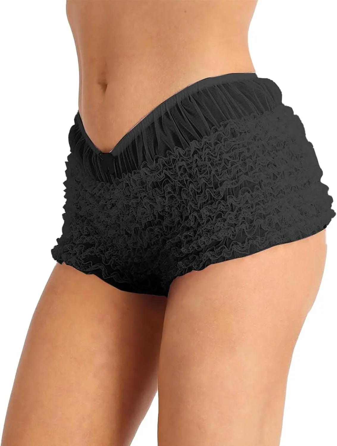 Women Lace Y2K Mini Skirts Ruffled Hem Layered Skirts Low Rise Mini Skirt Sheer Floral Lace Tiered Short Skirt