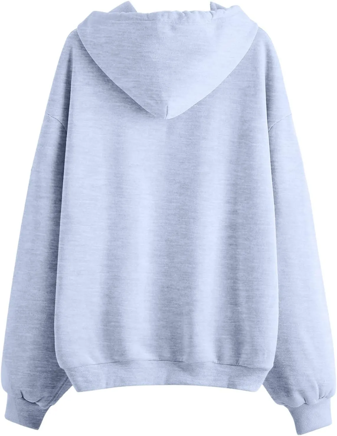 Women Oversized Hoodies Sweatshirts Solid Zipper Long Sleeve Jacket Tops Pullover Drawstring Trendy Outfit with Pocket