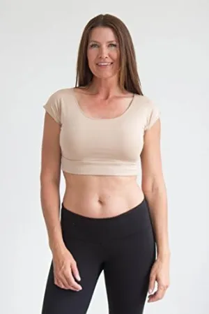 Women Tank Top Cami Layering HALFTEE Cap Sleeve Tee | Demi Crop Undershirt for Women & Teens XS-6X