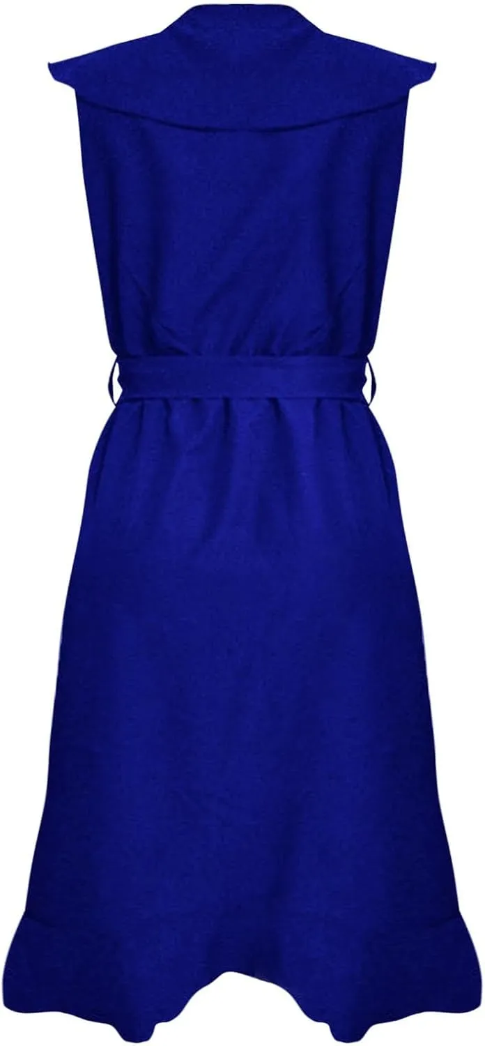 Women's 2025 Summer Wrap Midi Dress Casual Boho Deep V Neck Cocktail Dress Short Sleeve Ruffle Hem Split Beach Long Dresses