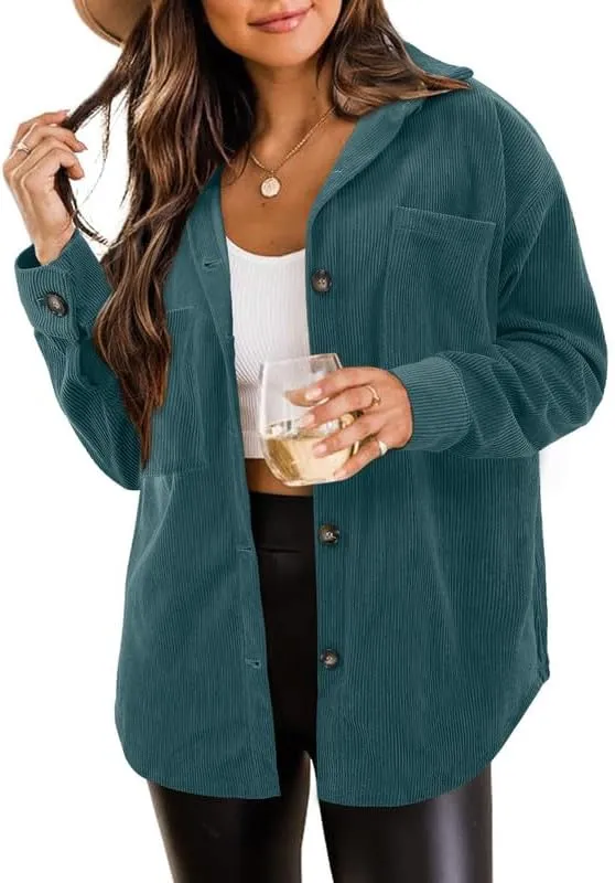 Women's Brushed Plaid Shirts Long Sleeve Flannel Lapel Button Down Cardigan Boyfriend Shacket Jacket Coats
