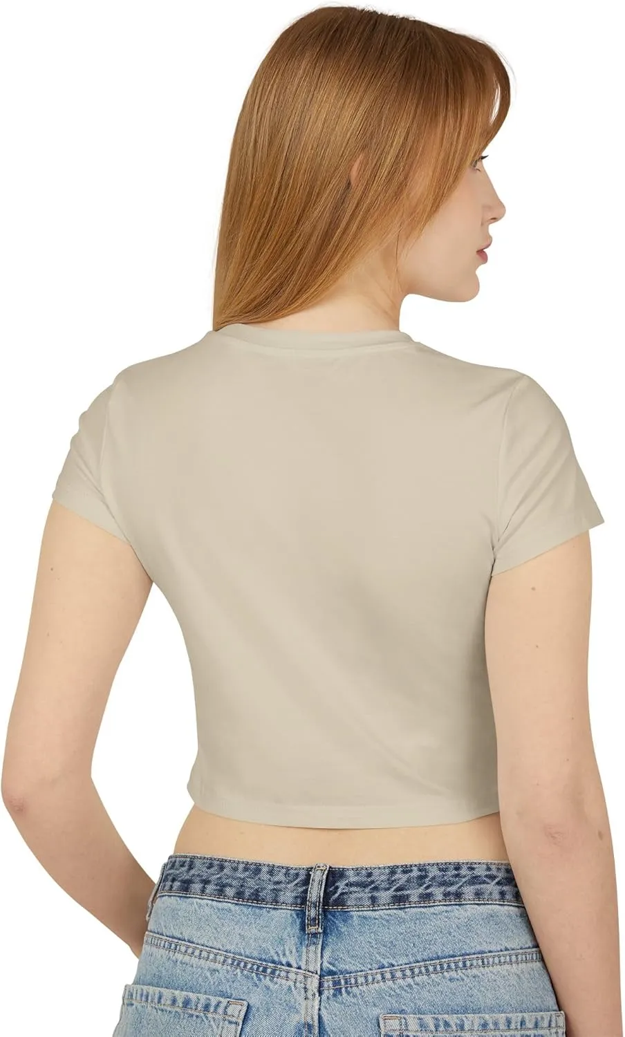 Women's Crop Top Tee, Summer Short Sleeve T Shirt, Slim Fit Graphic Letter Print, Sustainable Organic Cotton