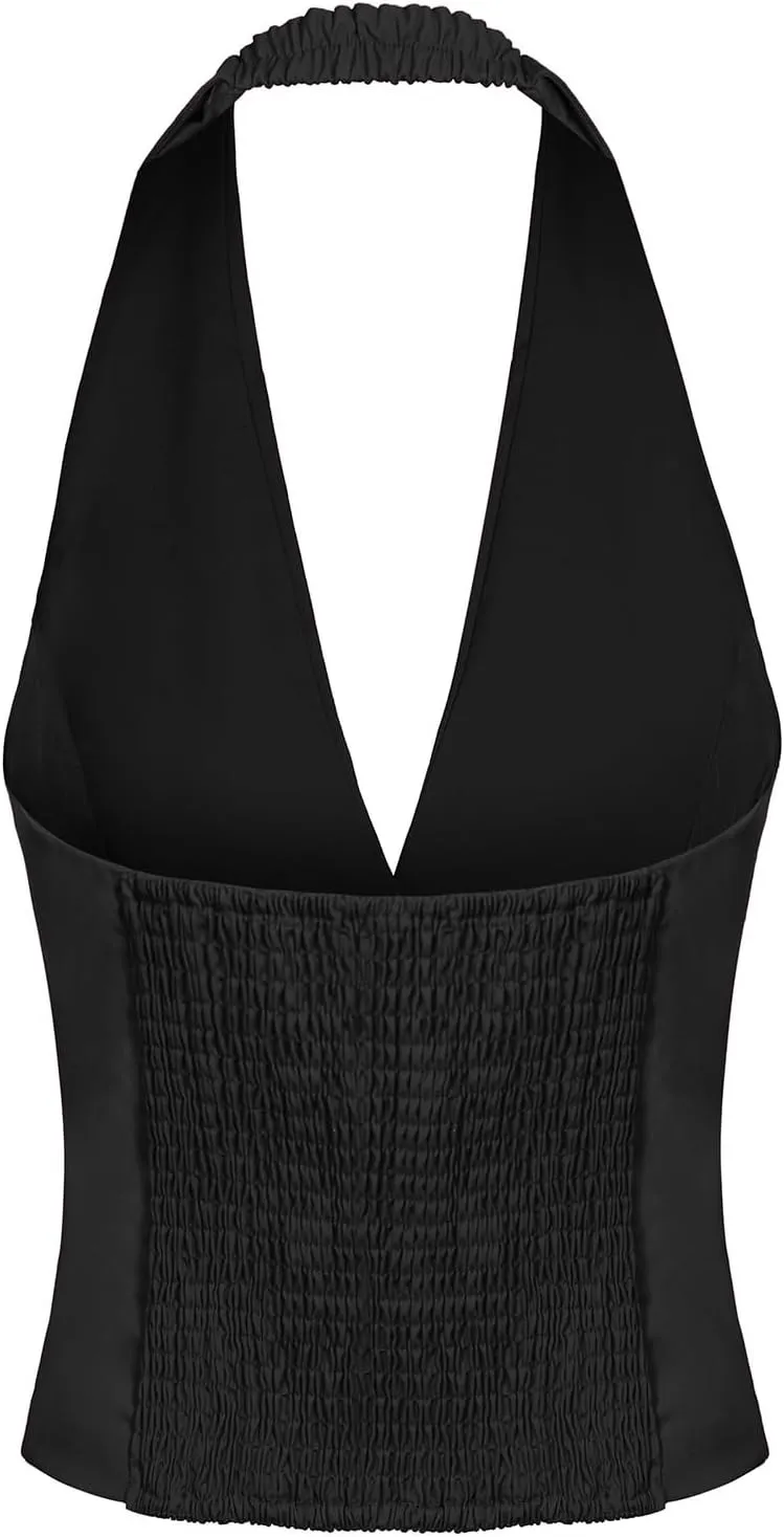 Women's Dressy Casual Versatile Vest Tuxedo Suit Waistcoat Business Button Up Sleeveless Vests