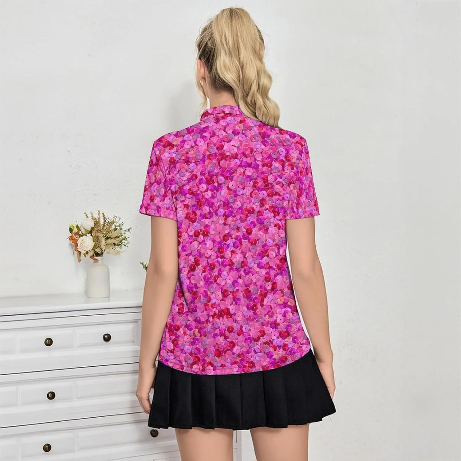Women's Golf Shirt Moisture Wicking Golf Polo Shirts Short Sleeve Dry Fit Tennis Shirts