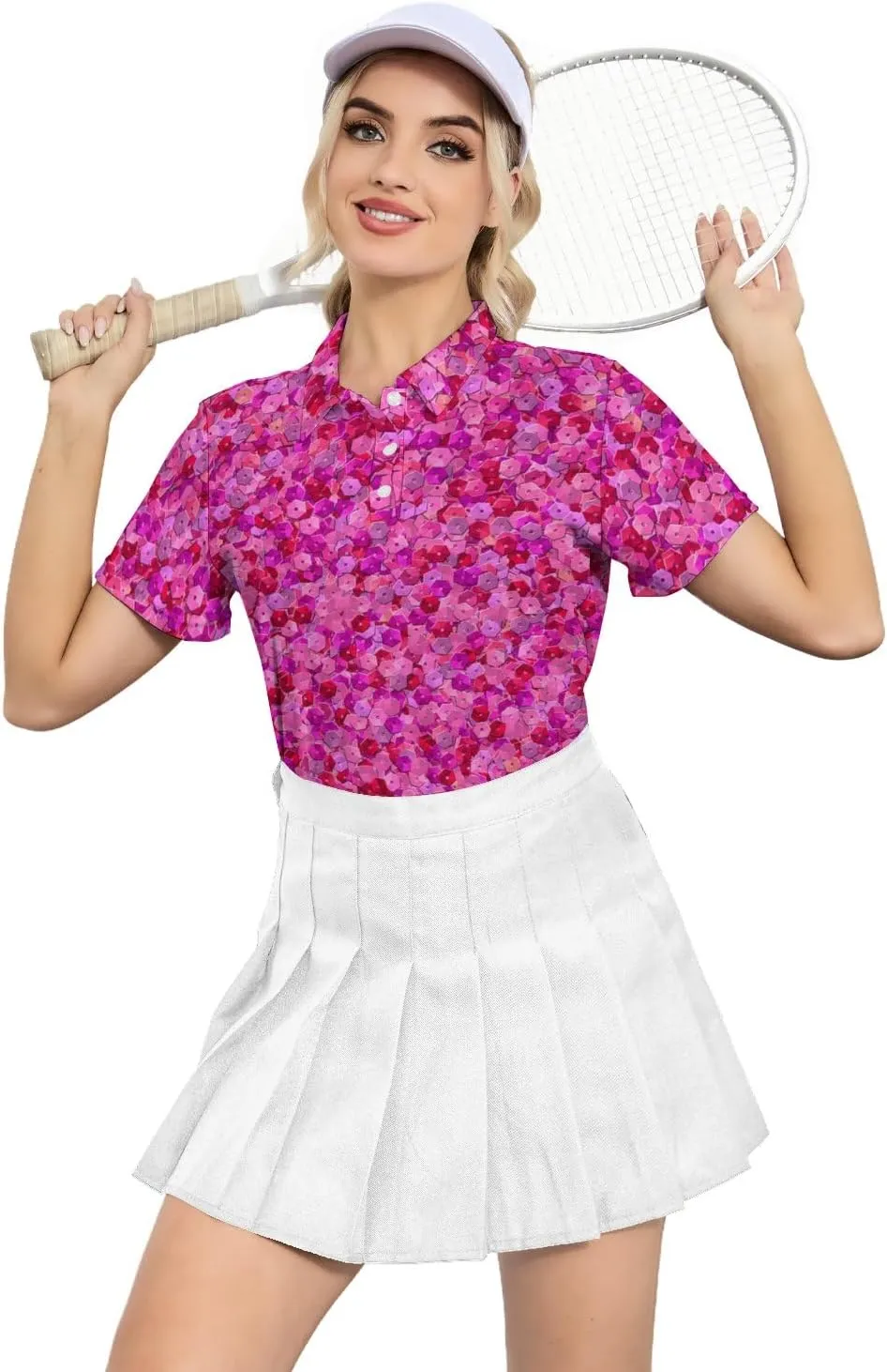 Women's Golf Shirt Moisture Wicking Golf Polo Shirts Short Sleeve Dry Fit Tennis Shirts