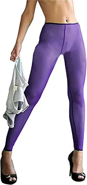 Women's Hot Sexy See Through Sheer Mesh Long Pants Legging