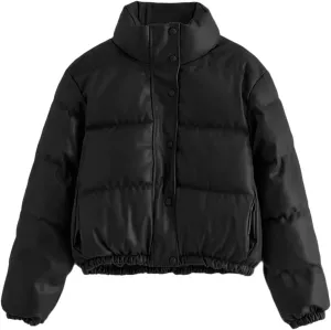 Women's Lightweight Long-Sleeve Full-Zip Water-Resistant Packable Puffer Jacket Casual Ultra Short Down Jacket