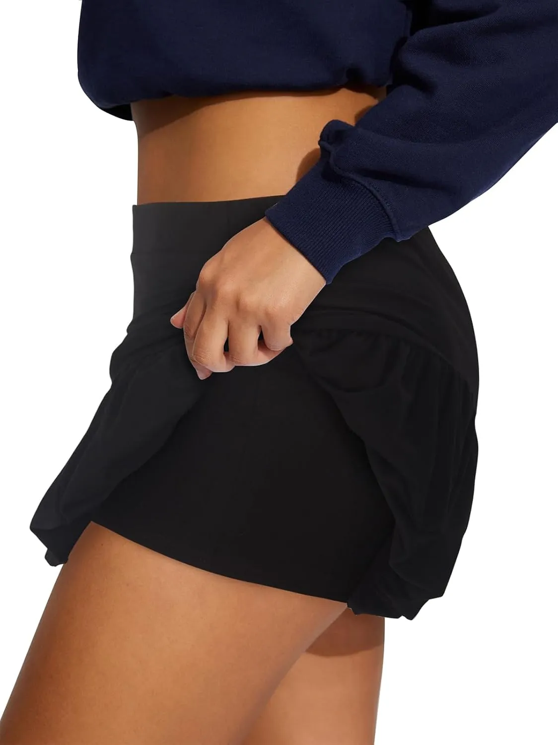 Women's Mini Bubble Skorts Skirts - High Waisted Summer Going Out Y2K Bodycon A Line Skirt with Shorts Underneath