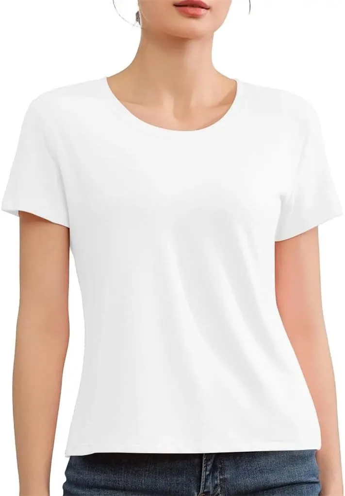 Women's Short Sleeve T-Shirts Breathable Quick Dry Daily Work T-Shirt Women Tops