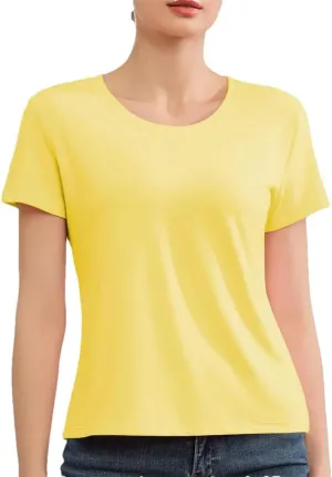 Women's Short Sleeve T-Shirts Breathable Quick Dry Daily Work T-Shirt Women Tops