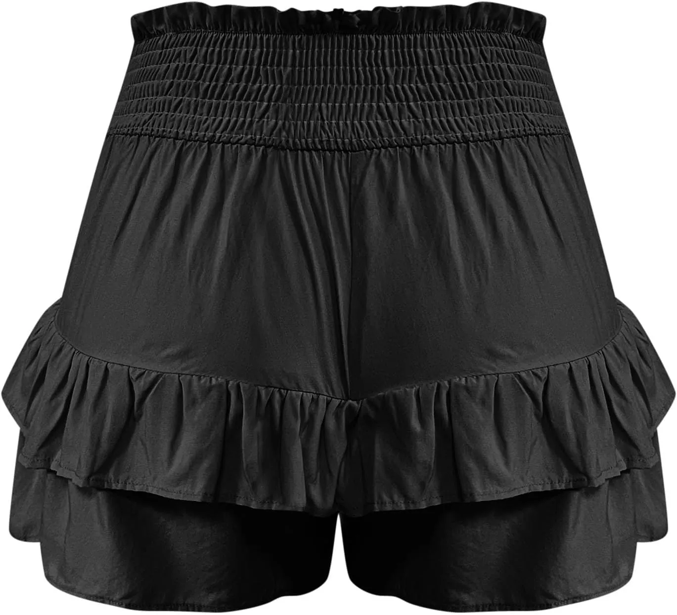 Womens Skorts Floral Ruffled Chiffon Flowy Boho Shorts High Waist Summer Casual Mini Shorts Beach Comfy Clothes