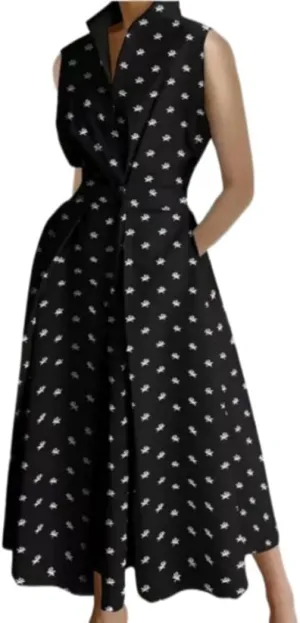 Womens Sleeveless Floral Dresses with Pockets Tank V Neck Casual Loose Maxi Dress for Women 2024