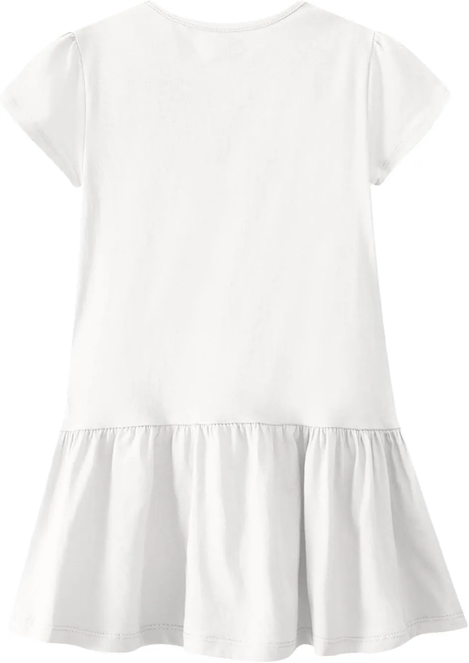Womens Summer Beach Dress Casual Crewneck Loose Mini Short Sleeve Ruffle Hem Dresses 2025 Going Out Trendy Dress