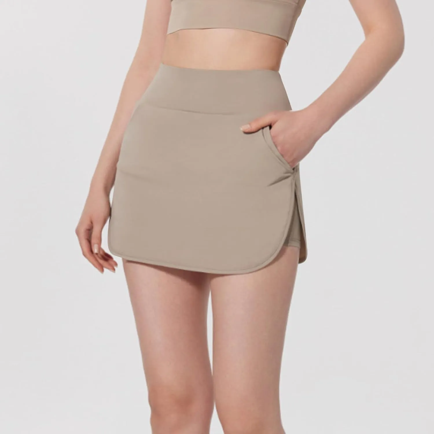 Women's Tennis Skirts Golf Skorts with Pockets High Waisted Side Slit Inner Shorts Yoga Athletic Workout Skirts