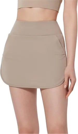 Women's Tennis Skirts Golf Skorts with Pockets High Waisted Side Slit Inner Shorts Yoga Athletic Workout Skirts