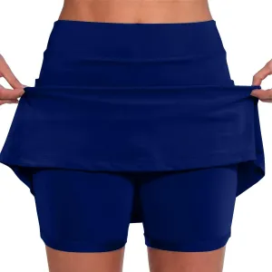 Women's Trendy Hiking Cargo Skort Skirt High Waisted Golf Casua Workout Sport Skirts with Pockets Build in Shorts