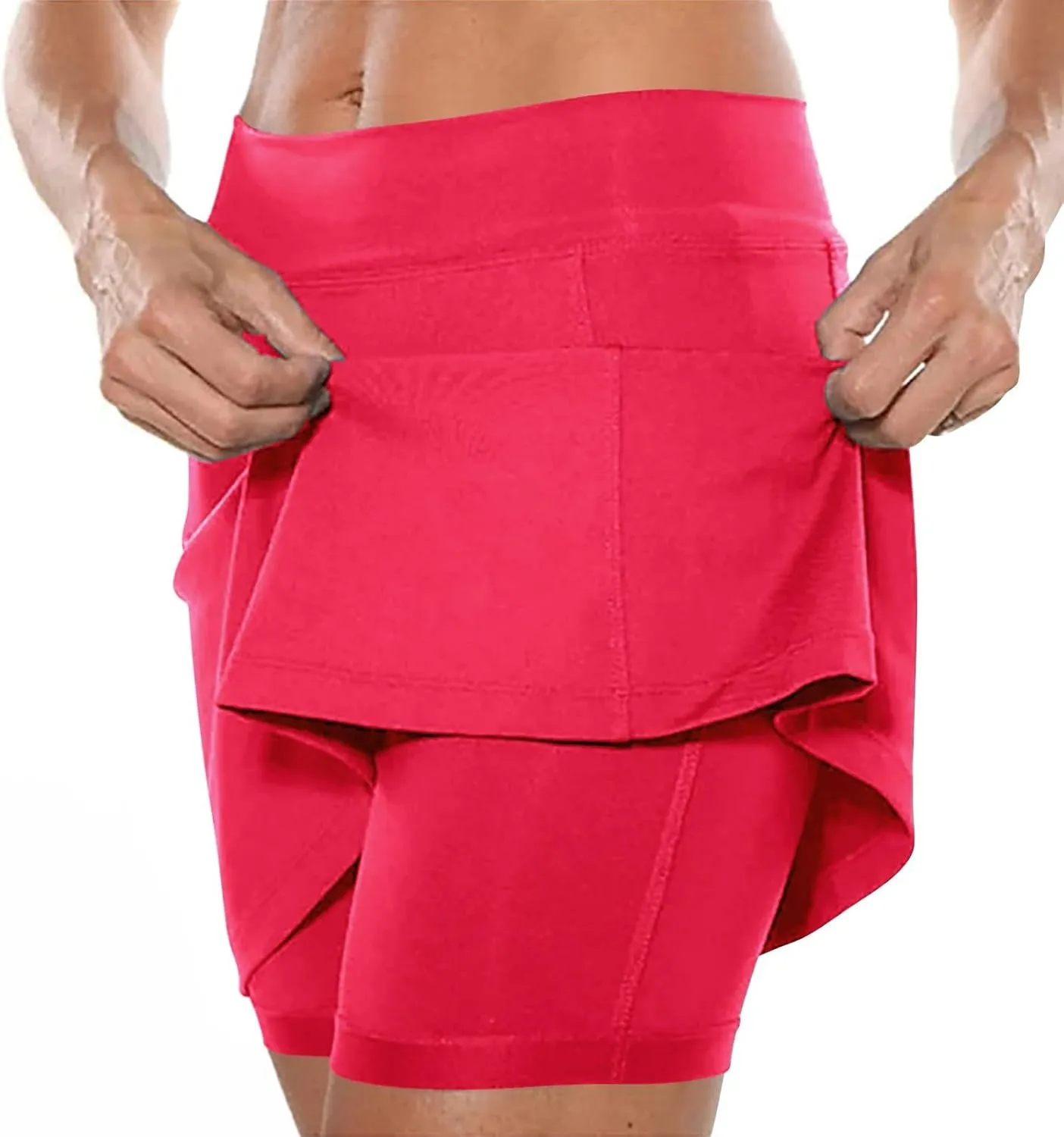Women's Trendy Hiking Cargo Skort Skirt High Waisted Golf Casua Workout Sport Skirts with Pockets Build in Shorts