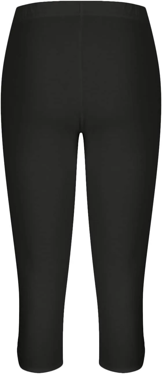 Womens Tummy Control High Waisted Leggings Summer Stretch Athletic Capri Causal Yoga Causal Shorts Pants