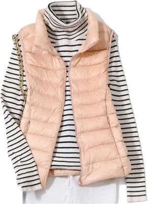 Women's Warm Vest Spring Lightweight Down Jacket Ultralight Winter Lightweight Quilted Coat Down Jacket