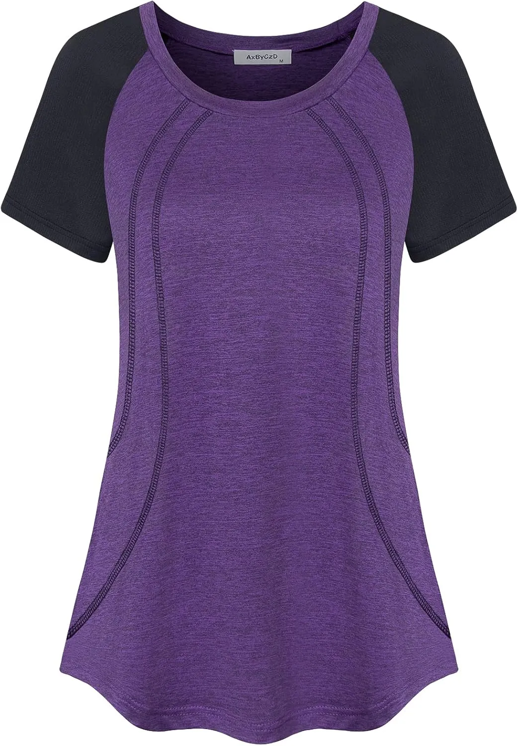 Womens Workout Shirts Fashion Casual Raglan Short Sleeve Yoga Gym Athletic Tops