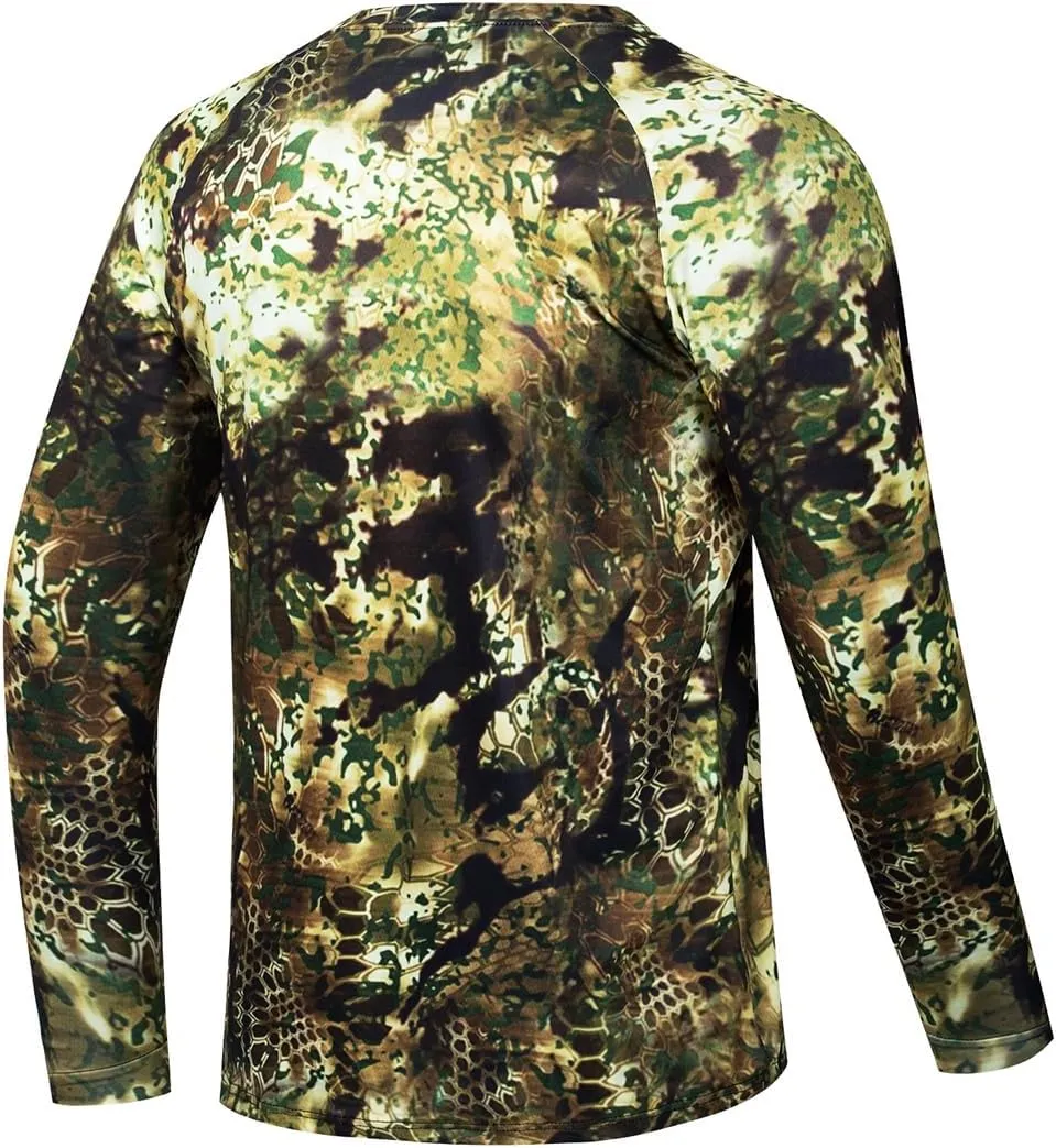 YIBIMOTTO Men's Running T-shirts Long Sleeve Shirt Quick Dry Cooling Sweatshirts UV Protection Fishing Tops
