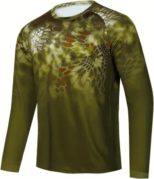 YIBIMOTTO Men's Running T-shirts Long Sleeve Shirt Quick Dry Cooling Sweatshirts UV Protection Fishing Tops