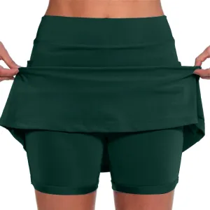 Yoga High Waisted Golf Skirts for Women a Line Tennis Athletic Casual Skort with Inner Shorts Yoga Pants