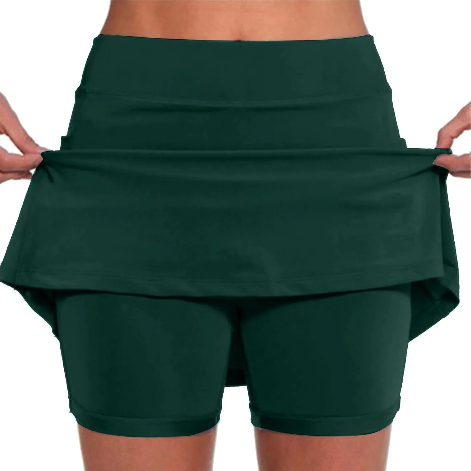 Yoga High Waisted Golf Skirts for Women a Line Tennis Athletic Casual Skort with Inner Shorts Yoga Pants
