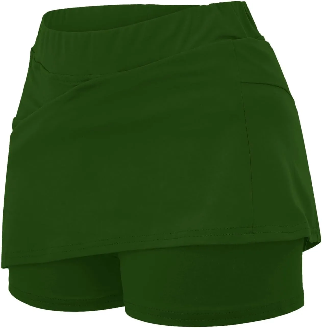 Yoga Skorts for Women Elastic Athletic Tennis Inner Shorts Tummy Control High Waist Strech Sports Skirts with Pockets