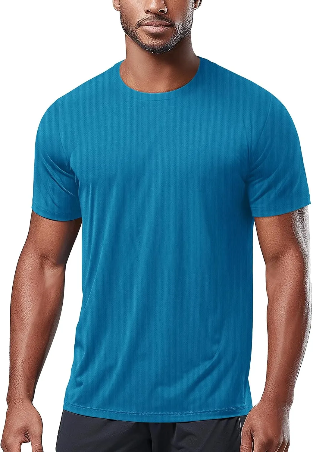 Zengjo Men's Workout Shirts Lightweight Quick Dry Gym Running Athletic Performance Tee Moisture Wicking Short Sleeve